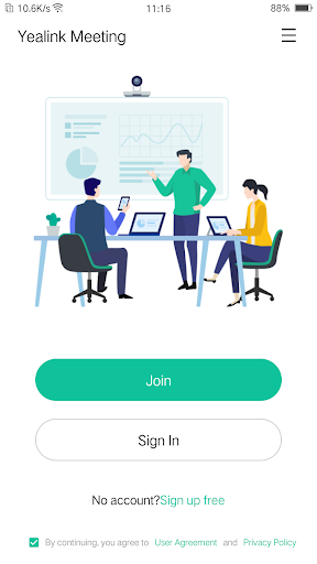 Android application Yealink Meeting intl. screenshort