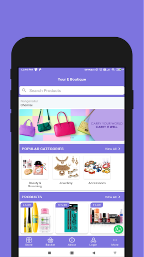 Android application YourEBoutique screenshort