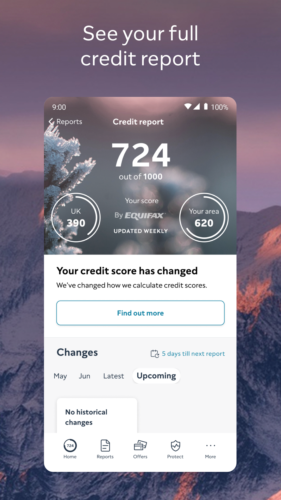 Android application ClearScore - Credit Score screenshort