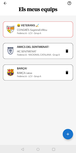 Android application Hoquei patins screenshort