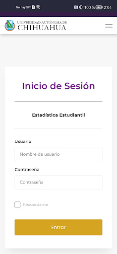 Android application Estadisticas UACH screenshort