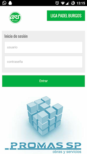 Android application Liga Padel Burgos screenshort