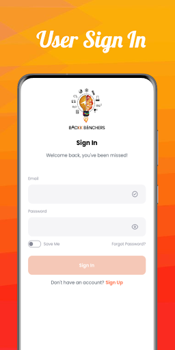 Android application BackkBenchers screenshort
