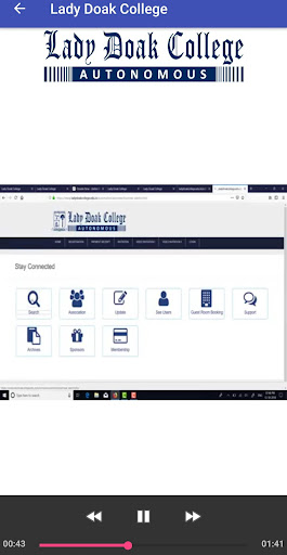 Android application Lady Doak College, Madurai screenshort