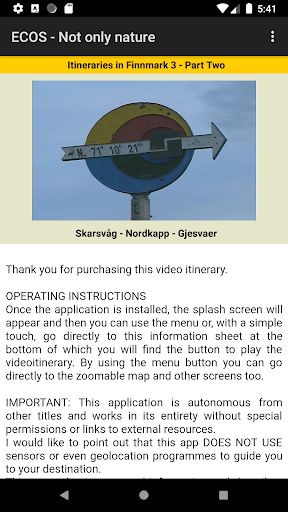 Android application My trip to the North Cape screenshort