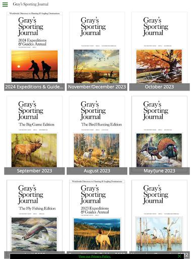 Android application Gray's Sporting Journal screenshort