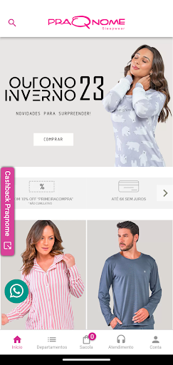 Android application Praqnome Sleepwear screenshort