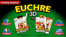 screenshot of Euchre 3D Card Game Online