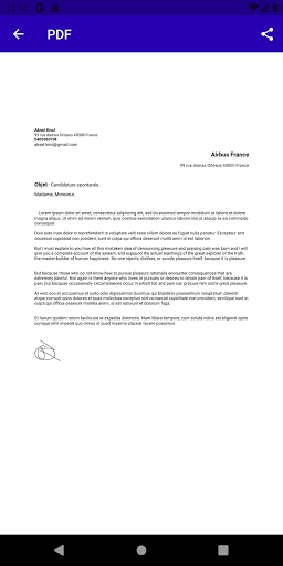 Android application Motivation Letter screenshort