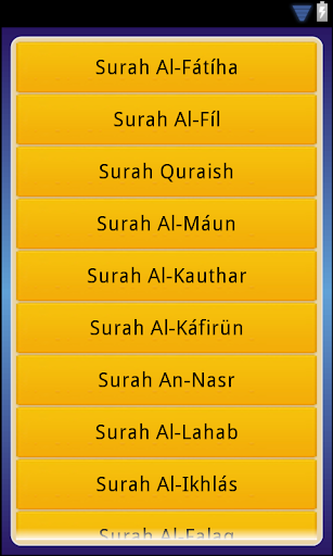 Short Surahs in Quran Screen 2