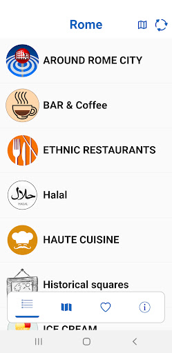 Android application Foodies 10 Best Rome Italy screenshort