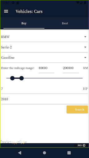 Predict-my price Screen 2