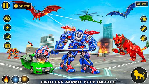 Lion Robot Transform Games 3d Screen 3