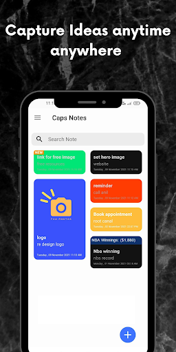 Android application Caps Notes - Task Manager screenshort