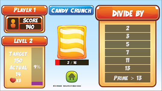 Candy Crunch Prime Numbers