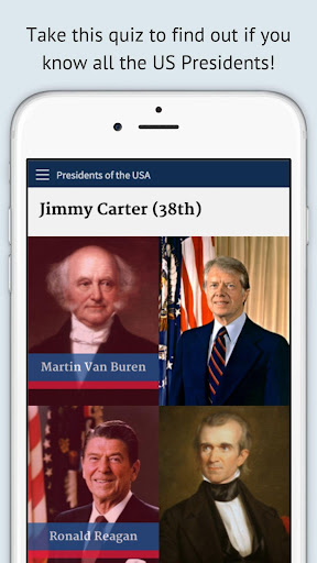 US Presidential Quiz Screen 2