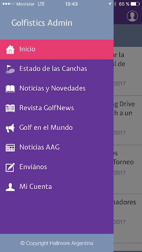 Golfistics Admin Screen 2