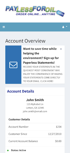 MyPLFOAccount Screen 2