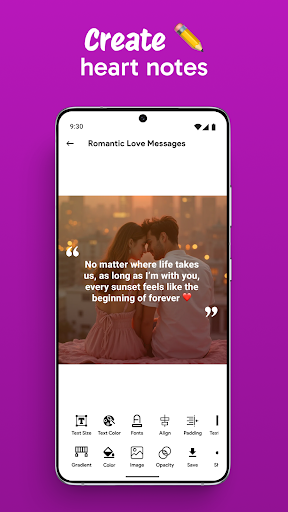 Screenshot of Romantic Love Messages Texts