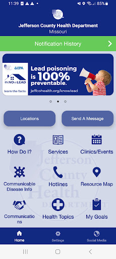 Android application Jefferson County Health, MO screenshort