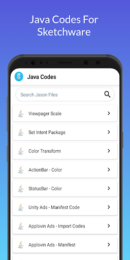 Android application Java Codes For Sketchware screenshort