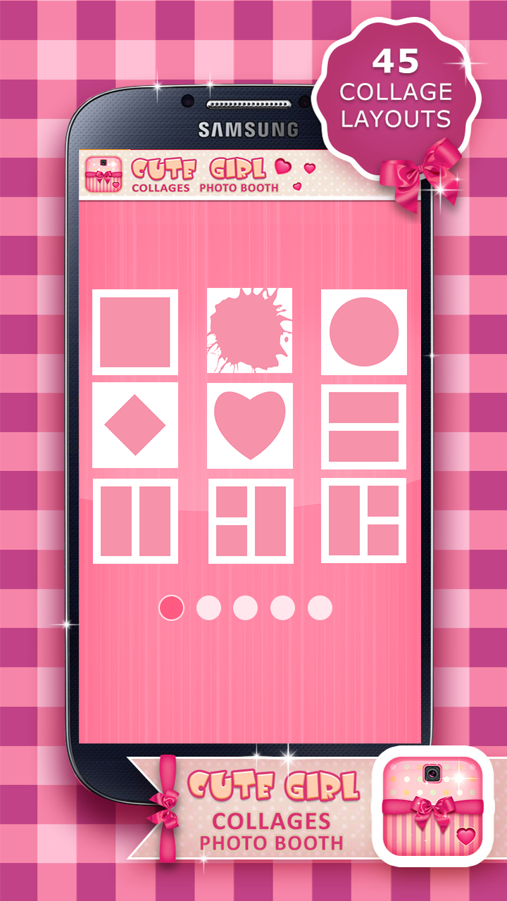 Android application Cute Girl Collages Photo Booth screenshort