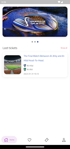 Android application Sanad Tickets screenshort