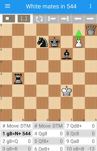 Android application 7-piece chess endgame training screenshort