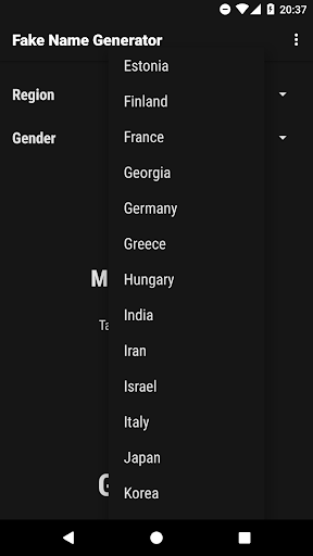 Fake Name Generator - 53 Count Screen 3