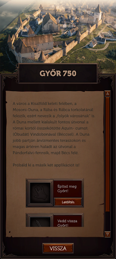 Android application Találd meg Győrt! screenshort