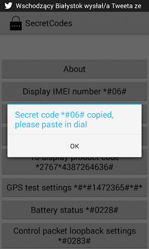 Secret codes Screen 3