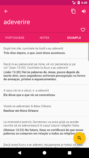 Portuguese Romanian Dictionary Screen 3