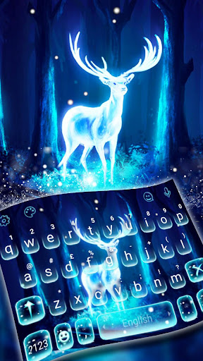 Android application Glowing Forest Deer Keyboard T screenshort