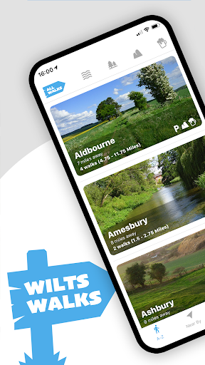 Android application Wiltshire Walks screenshort