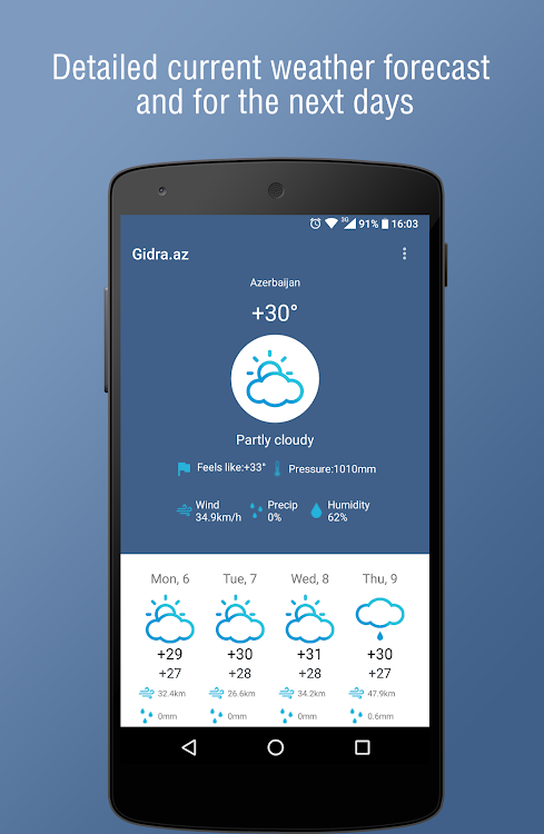 Weather forecast - Gidra.az - 15 - (Android)