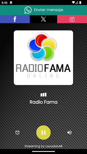 Android application Radio Fama screenshort