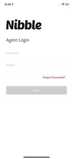 Android application Nibble Deliveries screenshort