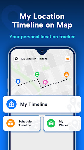 Screenshot of My Location Timeline on Map