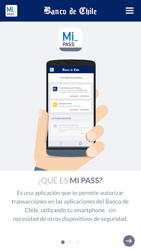 Android application Mi Pass screenshort