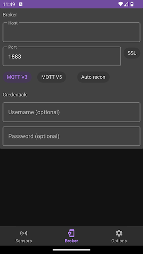 Sensors Mqtt Screen 3