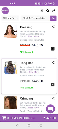 Mango Salon - Services  home