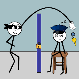 Εικόνα εικονιδίου παιχνίδι παζλ stickman robber