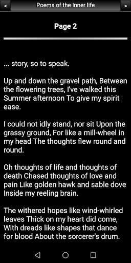 Poems of the Inner life Screen 3