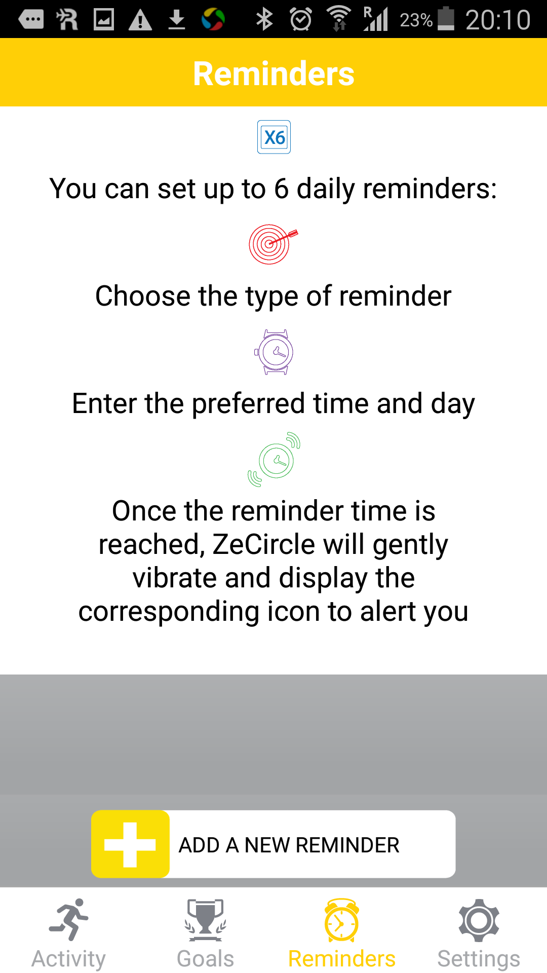 Android application ZeCircle screenshort