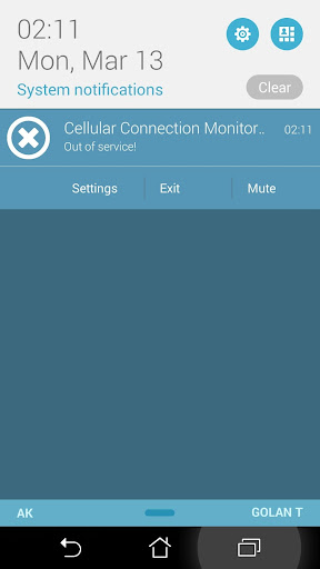 Cellular Connection Monitor Screen 3