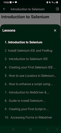 Selenium Learning Master Screen 3