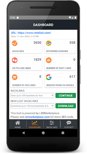 SEO Backlink Checker Tool Screen 3