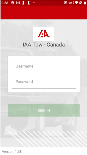 Android application IAA Tow – Canada screenshort