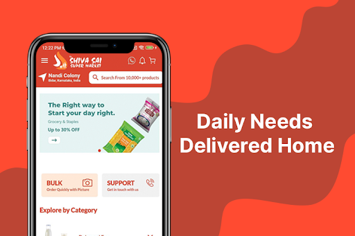 Android application Shiva Sai Super Market screenshort