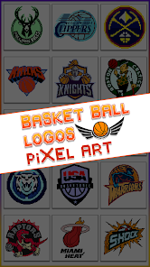 Captura de Pantalla 5 Basketball Logo Pixel Art Book android